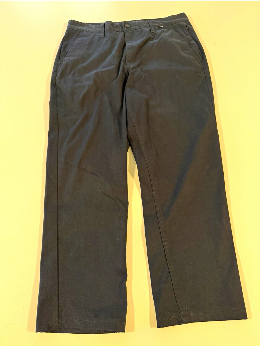 Hurley Men’s Black Chino Pants 32 Slim Fit Straight Leg Twill Pockets